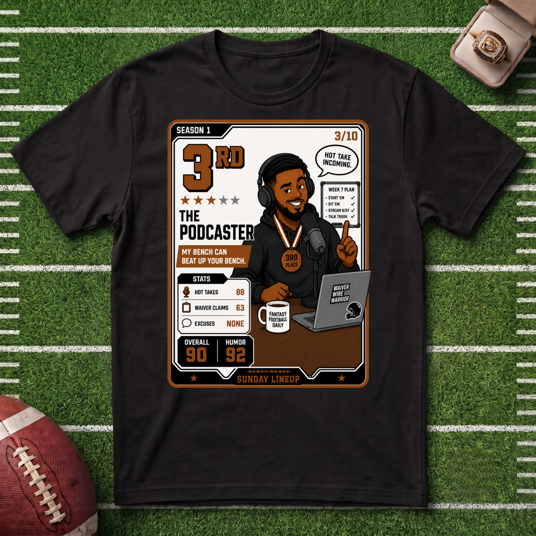 3rd Place Fantasy Football Placement Series T-Shirt