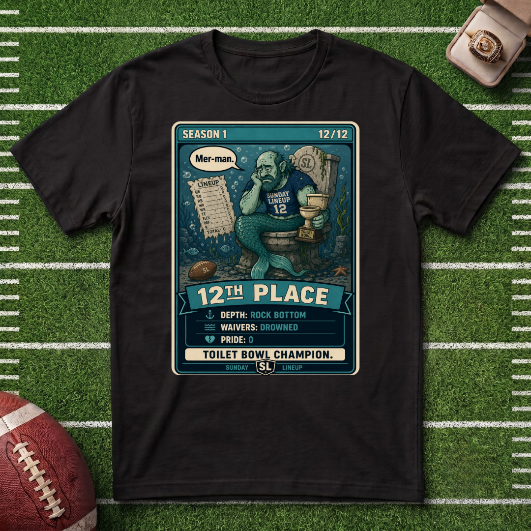 Mer-man 12th Place Punishment Trading Card T‑Shirt