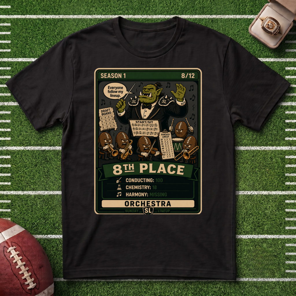 8th Place Fantasy Football League Placement Orchestra T-Shirt