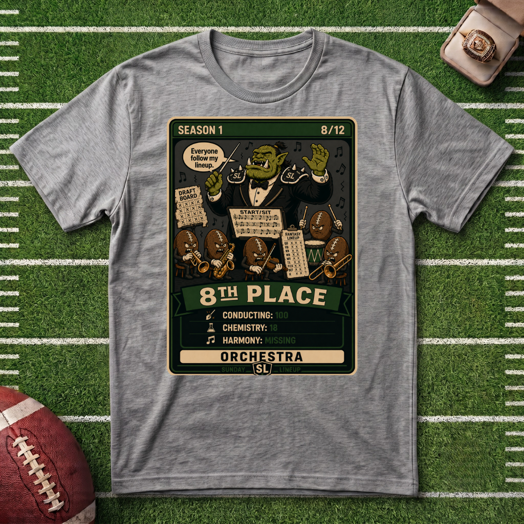 8th Place Fantasy Football League Placement Orchestra T-Shirt