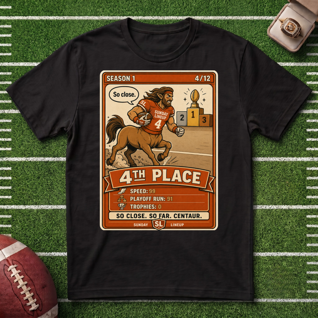 4th Place Fantasy Football League Placement Centaur T-Shirt