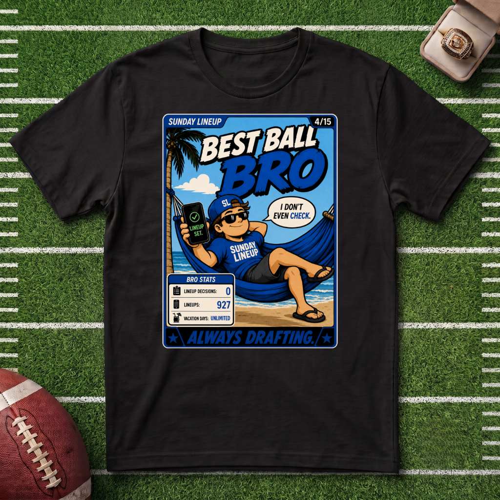 Best Ball Bro T-Shirt — Funny Fantasy Football Crew Tee