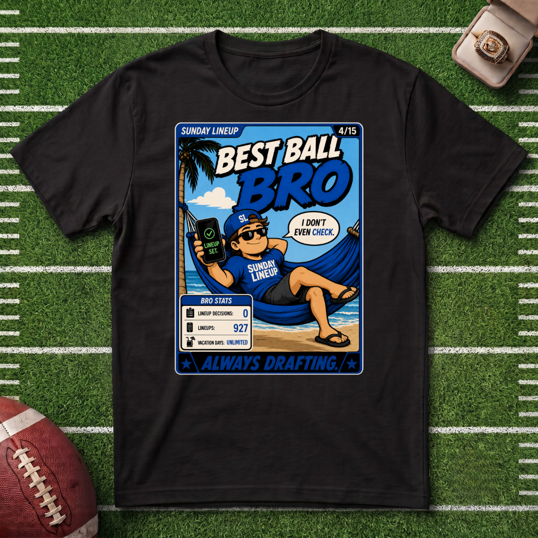 Best Ball Bro T-Shirt — Funny Fantasy Football Crew Tee