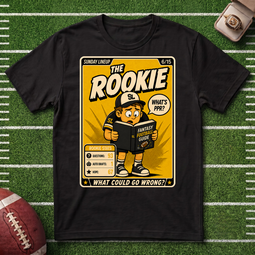 The Rookie Graphic T-Shirt — Retro Comic Fantasy Football