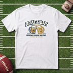 Draft Day Fantasy Football T-Shirt – 'Official League Holiday' Beer Cheers Football Draft Tee