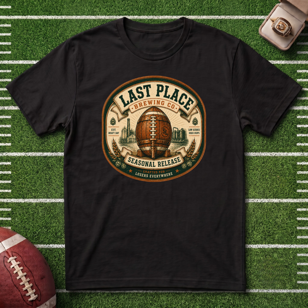 Last Place Brewing Co. Fantasy Football Badge T-Shirt