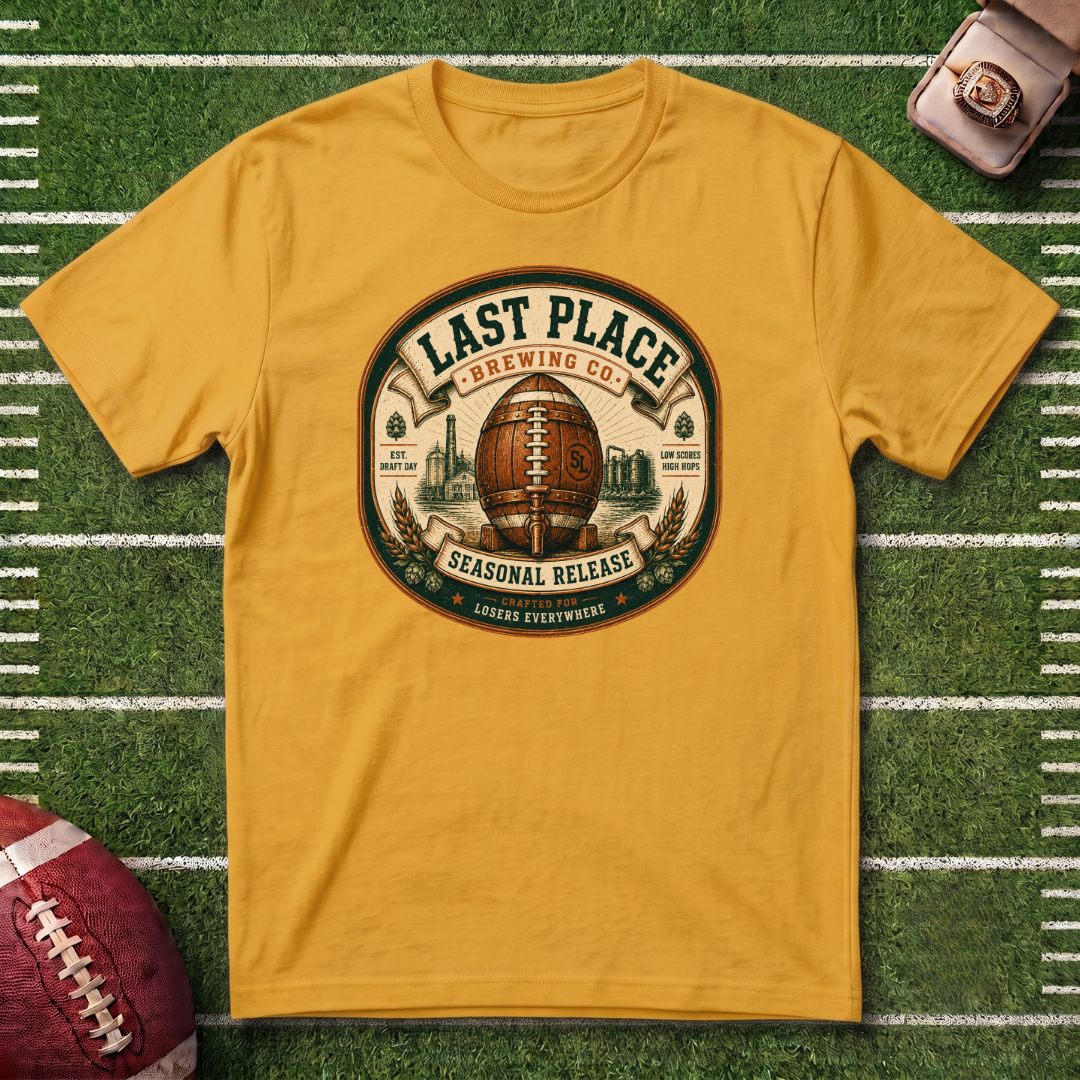 Last Place Brewing Co. Fantasy Football Badge T-Shirt