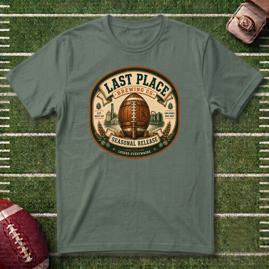 Last Place Brewing Co. Fantasy Football Badge T-Shirt