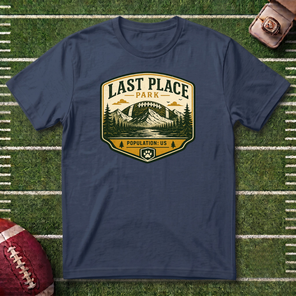 Last Place Park Fantasy Football T-Shirt — Retro Outdoor Adventure Graphic Tee