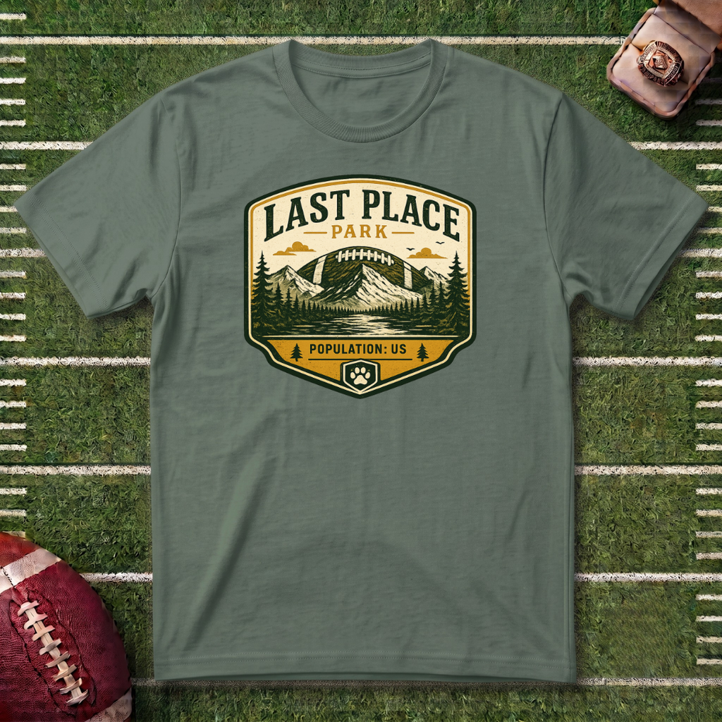 Last Place Park Fantasy Football T-Shirt — Retro Outdoor Adventure Graphic Tee