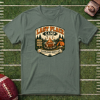 Last Place Camp Fantasy Football T-Shirt — Funny Camping Graphic Tee with Campfire
