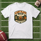 Last Place Camp Fantasy Football T-Shirt — Funny Camping Graphic Tee with Campfire