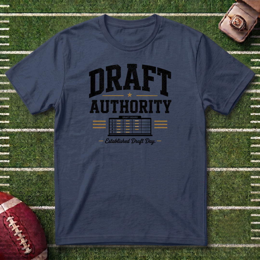 Draft Authority Fantasy Football T‑Shirt – Established Draft Day Commissioner Tee