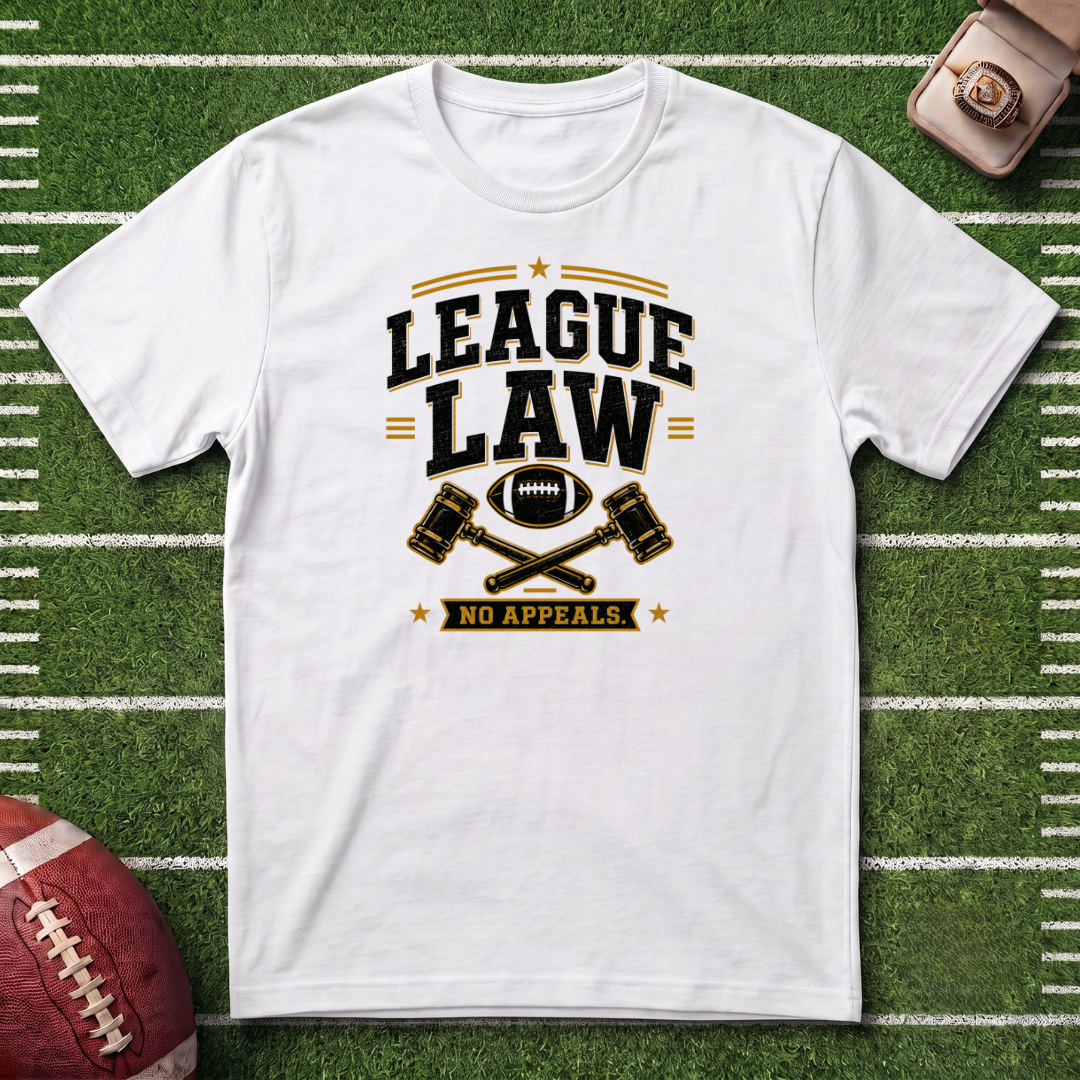 League Law T-Shirt –  Fantasy Football Commissioner Tee