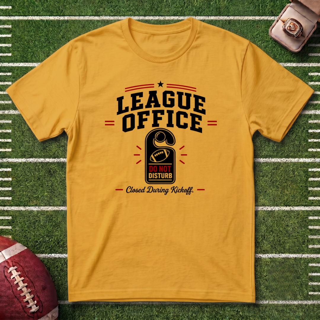 League Office Fantasy Football T‑Shirt — Commissioner Vintage Locker Room Tee