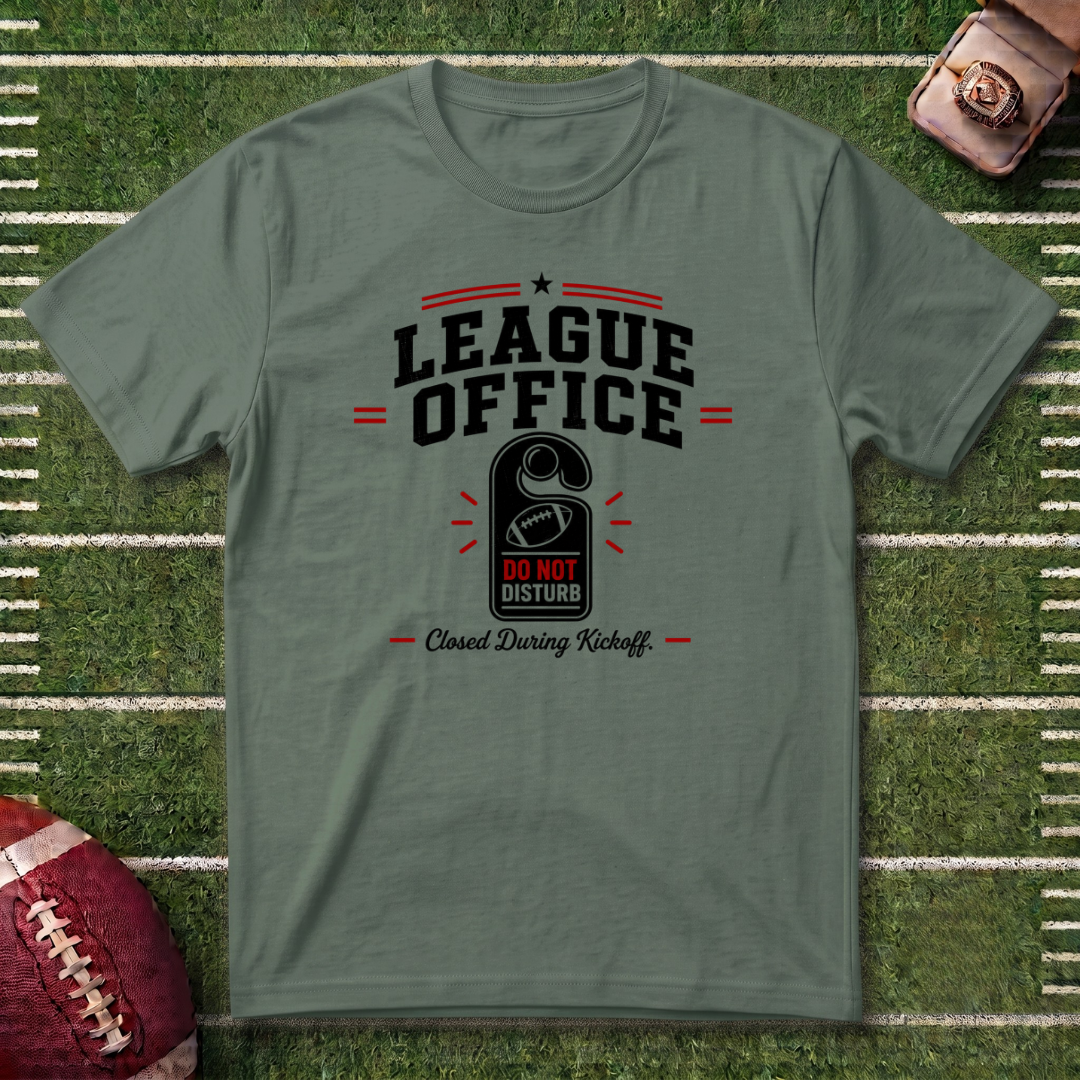 League Office Fantasy Football T‑Shirt — Commissioner Vintage Locker Room Tee
