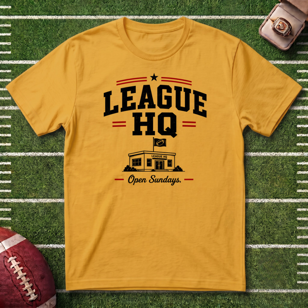 League HQ Commissioner T-Shirt — Vintage Fantasy Football Sports Tee