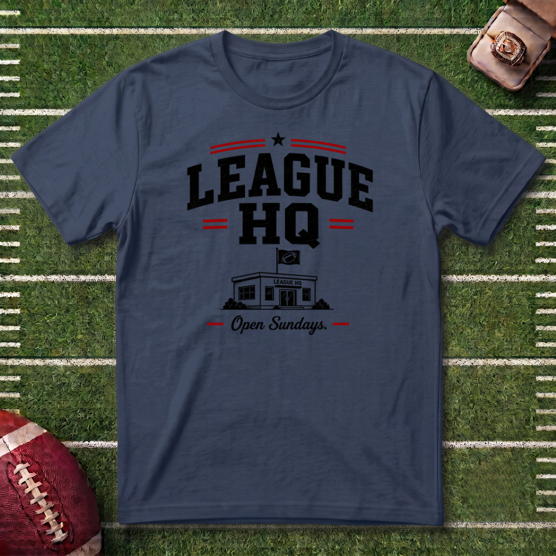 League HQ Commissioner T-Shirt — Vintage Fantasy Football Sports Tee