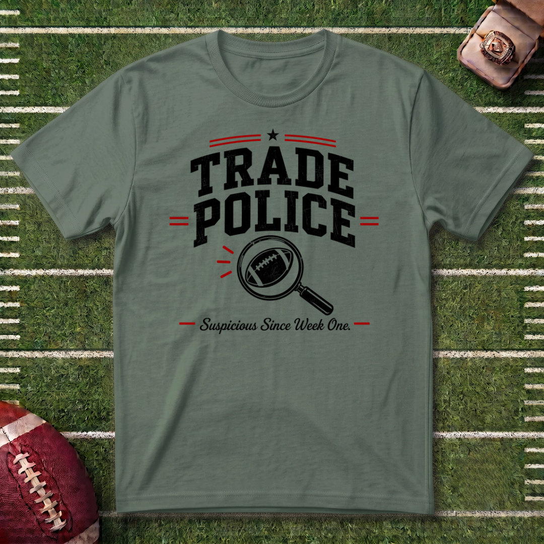 Trade Police T-Shirt — Vintage Commissioner Enforcement Graphic Tee - Fantasy Football