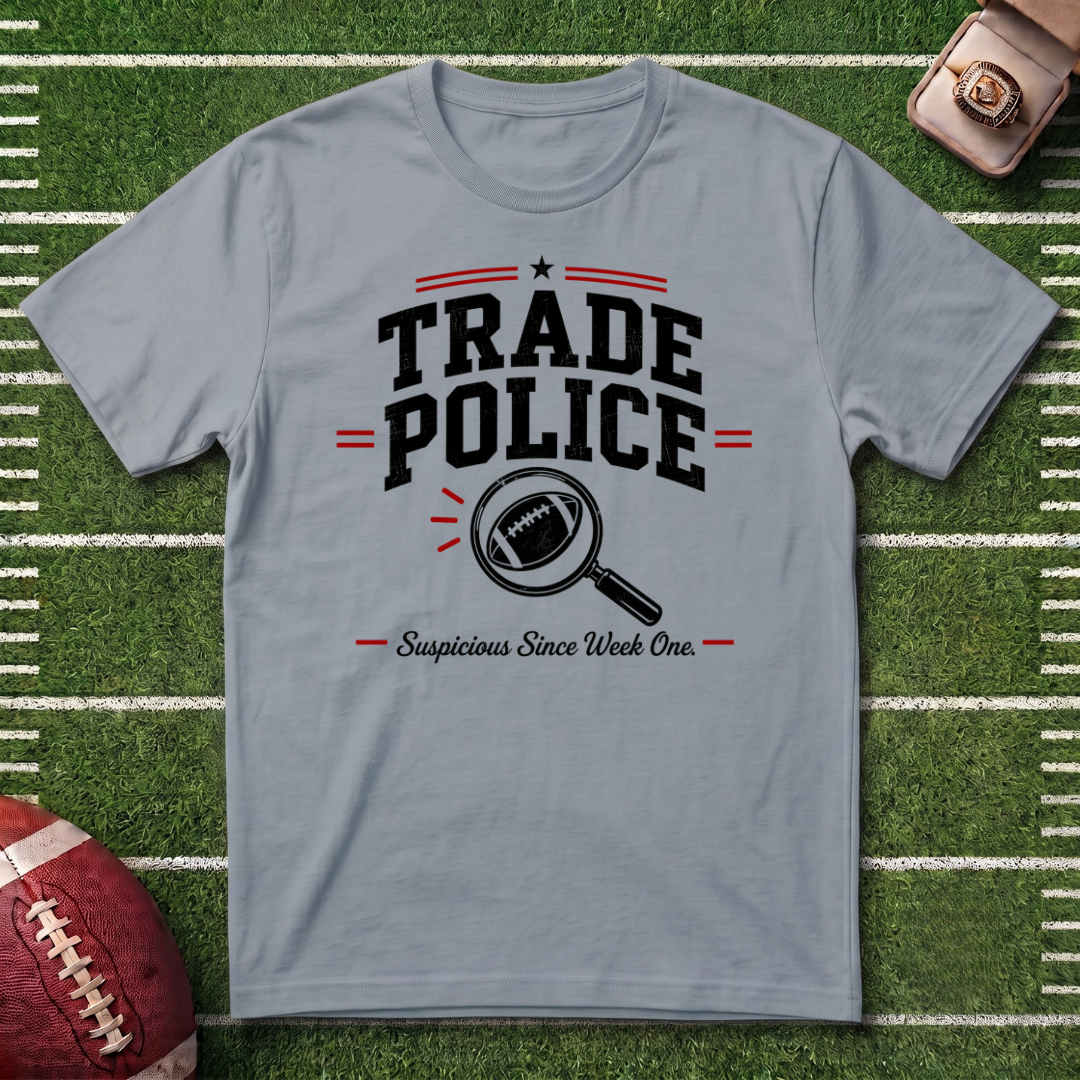 Trade Police T-Shirt — Vintage Commissioner Enforcement Graphic Tee - Fantasy Football