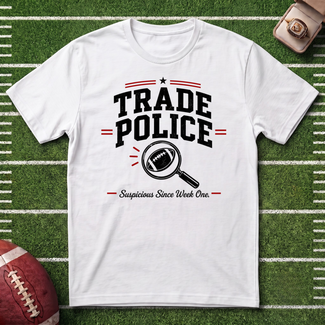 Trade Police T-Shirt — Vintage Commissioner Enforcement Graphic Tee - Fantasy Football