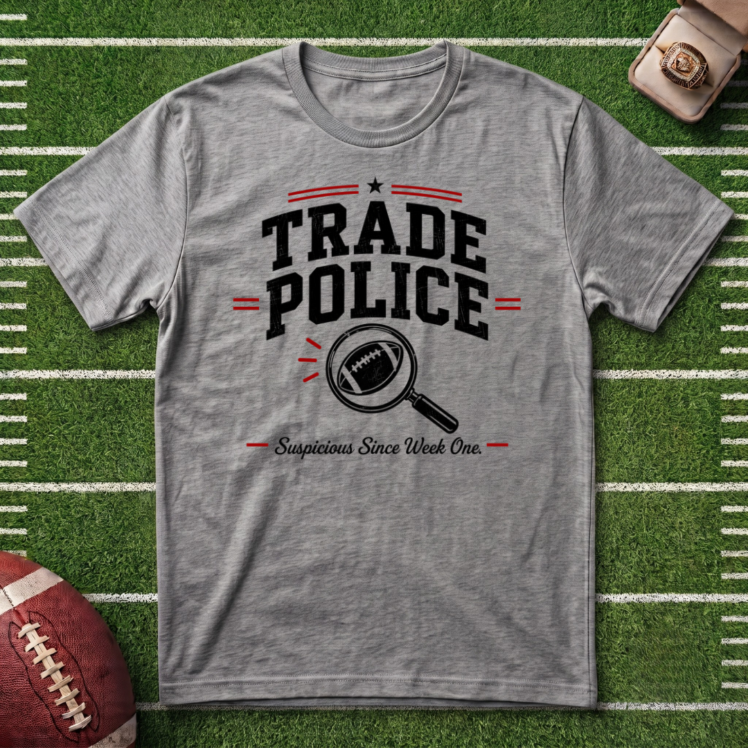 Trade Police T-Shirt — Vintage Commissioner Enforcement Graphic Tee - Fantasy Football
