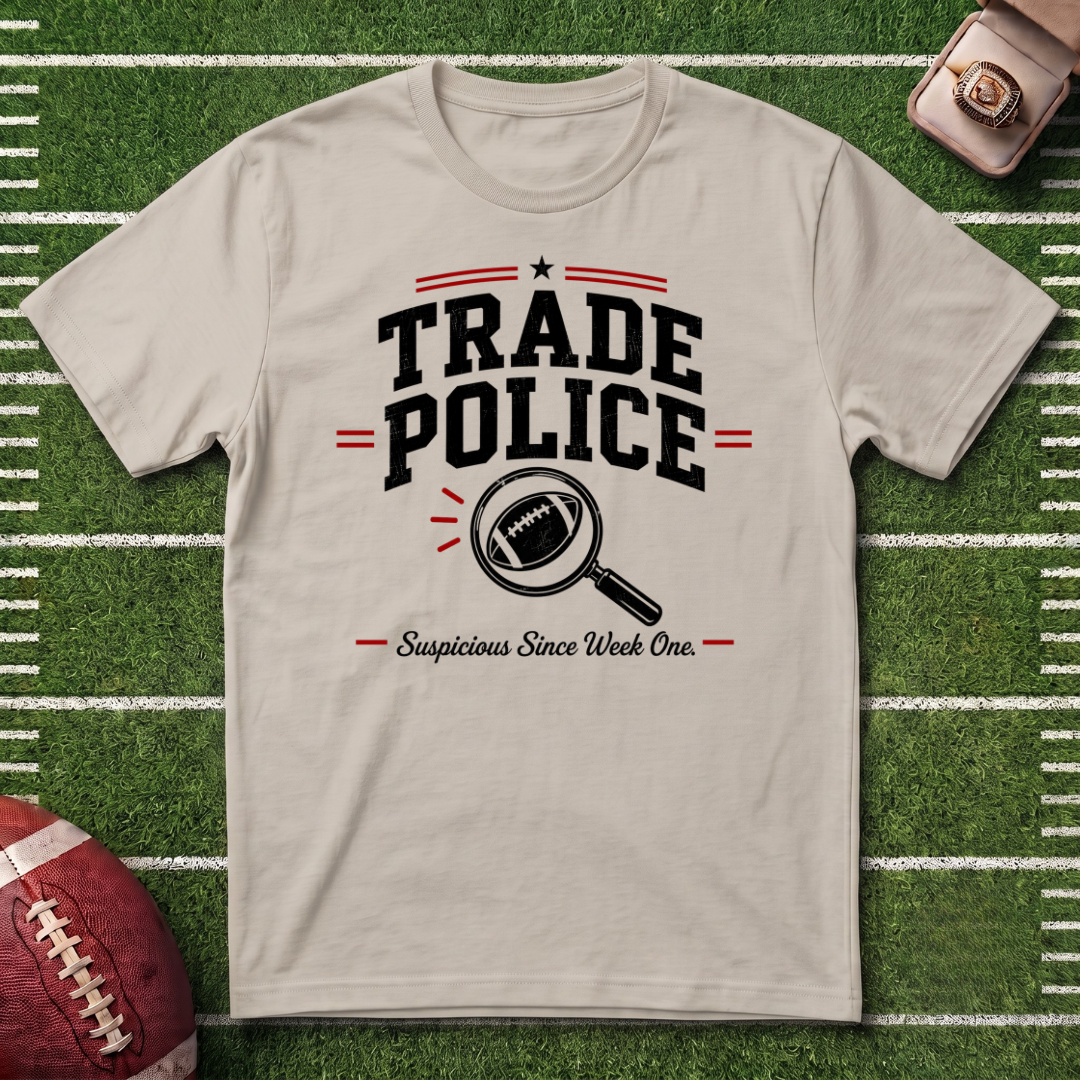Trade Police T-Shirt — Vintage Commissioner Enforcement Graphic Tee - Fantasy Football