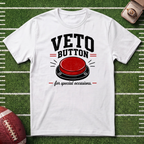 Veto Button Fantasy Football Commissioner T-Shirt — Funny Fantasy Football Tee