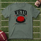 Veto Button Fantasy Football Commissioner T-Shirt — Funny Fantasy Football Tee