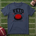 Veto Button Fantasy Football Commissioner T-Shirt — Funny Fantasy Football Tee