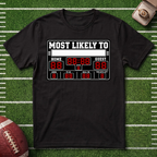 "Most Likely To" Fantasy Football League Customizable T-Shirt Sports Scoreboard Graphic